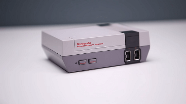 A NES on a white desk
