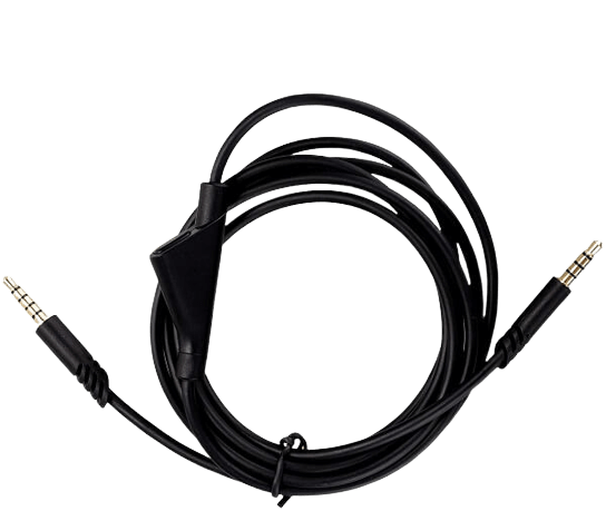 A coiled black cable
