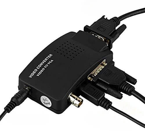Converter with multiple cables plugged into it