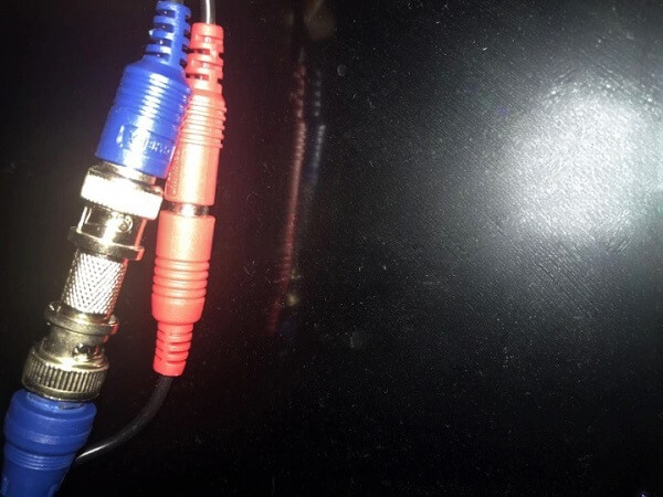 Red and blue connectors connected