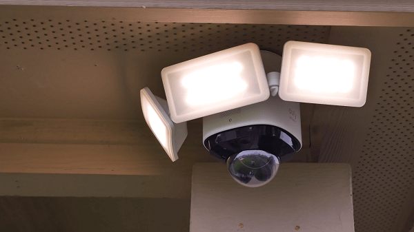 Installed security camera