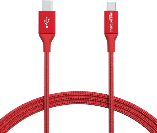 Amazon Basics Double Braided Nylon USB-C to Micro-B 2.0 Charger Cable