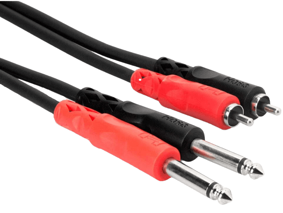 HOSA Dual TS to Dual RCA Stereo Cable