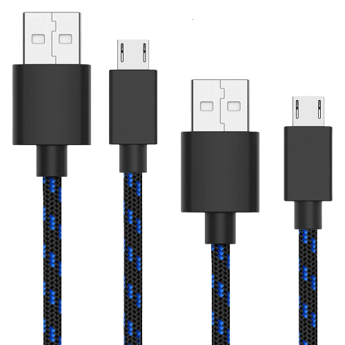 TALK WORKS Charger Cable for PS4 Controller 10 ft (2-Pack)