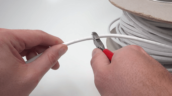 Somebody cutting a cable