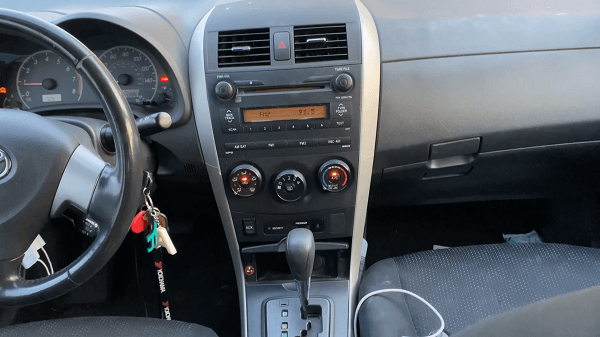 Dashboard of a car